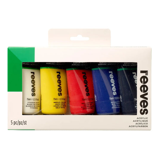 Reeves Acrylic Set 5 X 75ml