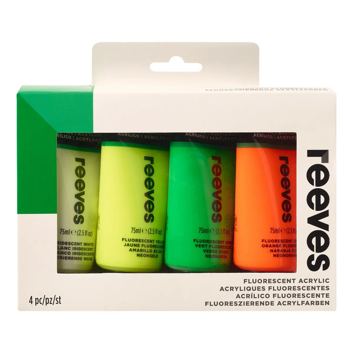 Reeves Acrylic 75ml Fluorescent Set 4
