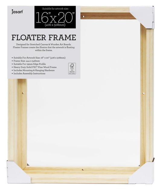 Jasart Floater Frame Thin Edge 16 x 20" Natural (40.7cm x 50.9cm)