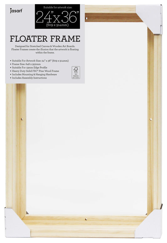 Jasart Floater Frame Thin Edge 24 x 36" Natural (61.0cm x 91.5cm)