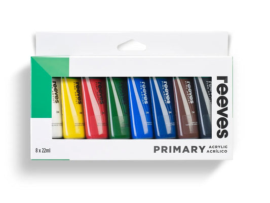 Reeves Acrylic 22ml Set 8 Primary