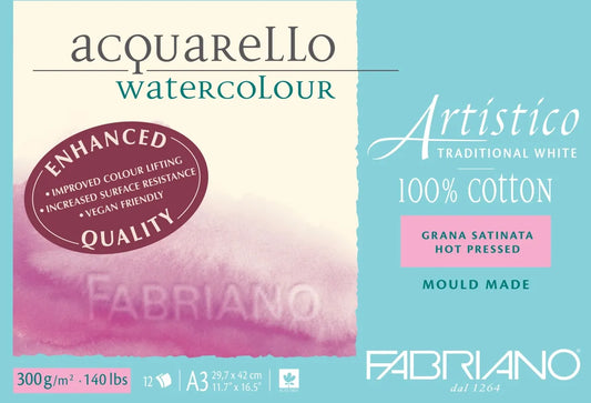 Fabriano Artistico W/C Pad 300gsm HP A3