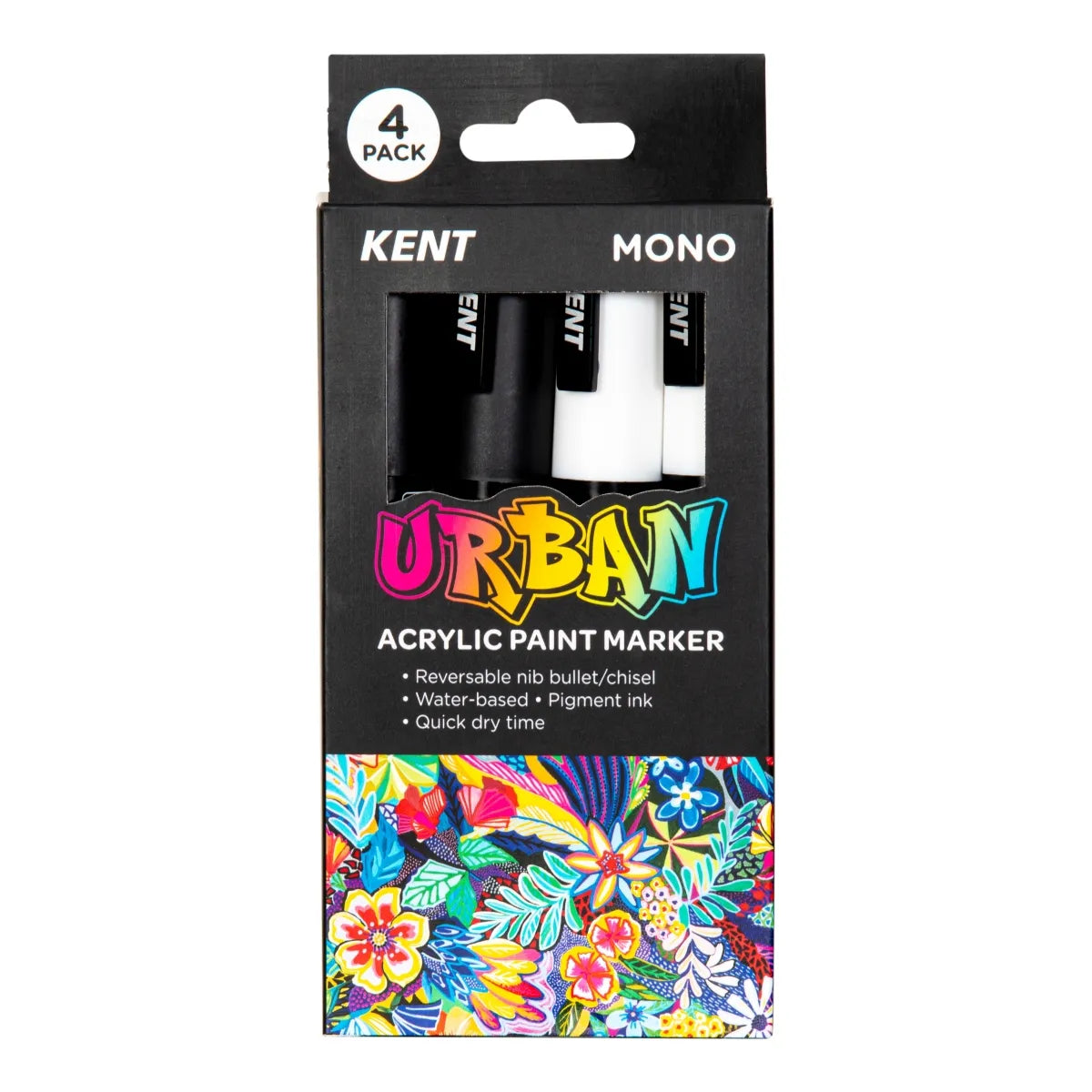 Kent Ubran Paint Marker 6mm Nib Mono 4 Pack