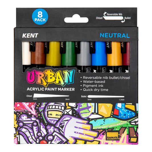 Kent Urban Paint Marker 6mm Nib Neutral 8 Pack