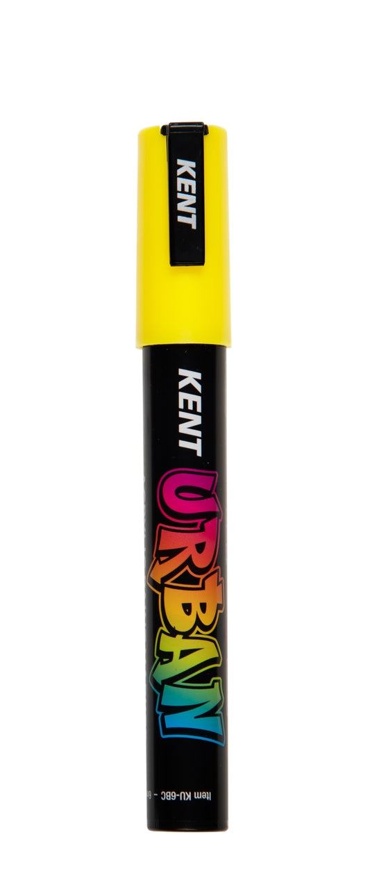 Kent Urban Paint Marker 6mm Nib Fluoro Yellow