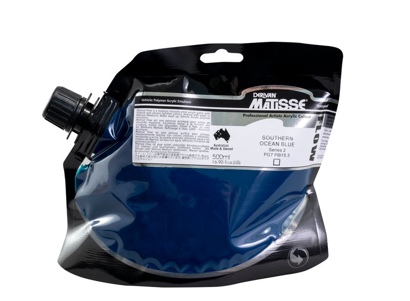 Matisse Flow 500ml Series 2 Southern Ocean Blue - In Squeezy Bag SALE