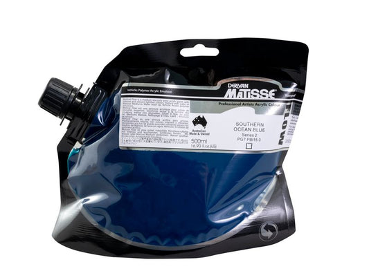 Matisse Flow 500ml Series 2 Southern Ocean Blue - In Squeezy Bag SALE
