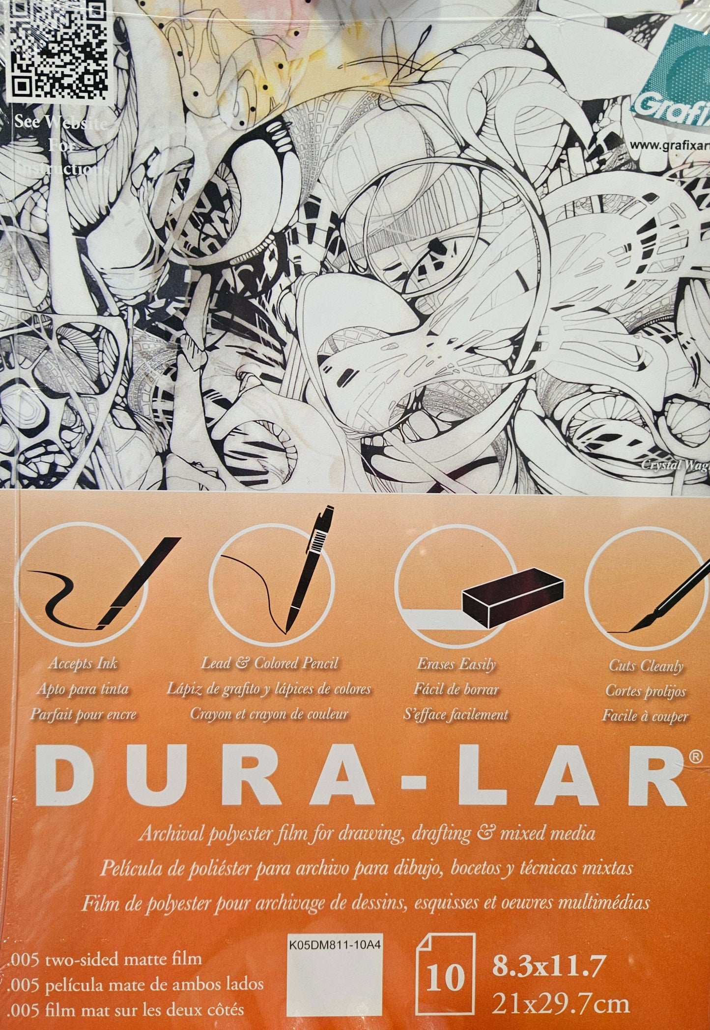 Grafix Dura-Lar Matte Sheets A4 Pkt of 10 .005