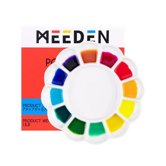 Meeden Porcelain 12 Well Flower Palette 7.9 x 7.9''