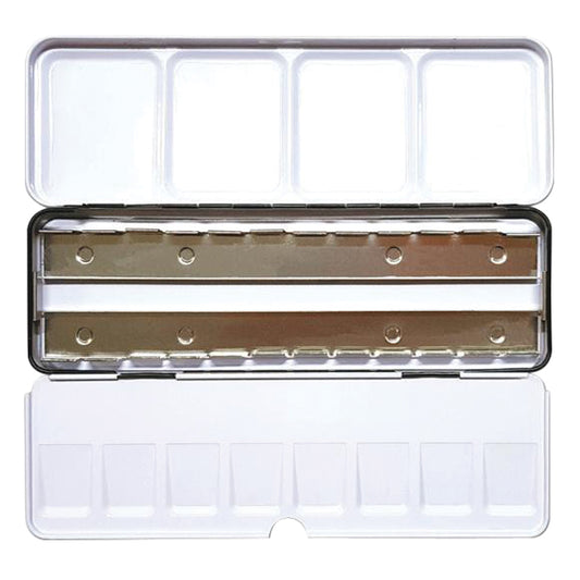 Mungyo Empty Watercolour Tin Case Medium Holds 24 Half Pans