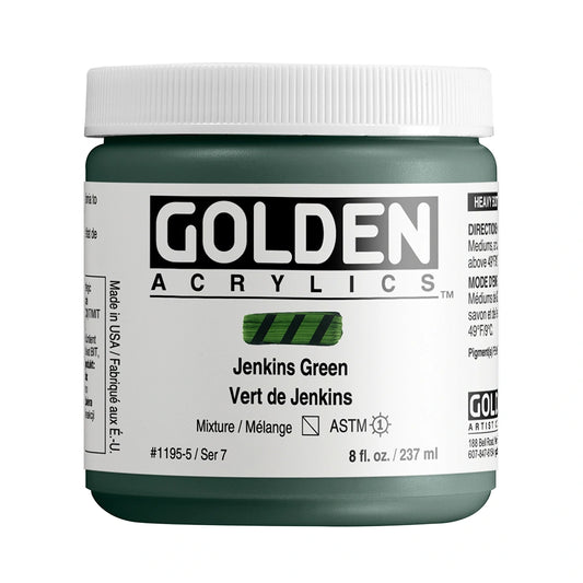 Golden Heavy Body Acrylic 237ml Jenkins Green