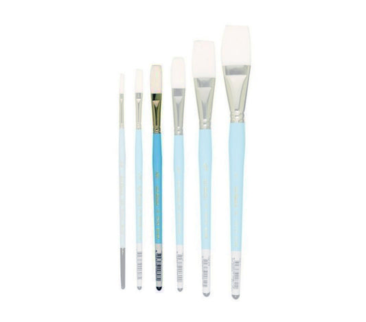 122B Art Basics Series Taklon Long Flat Size 3/8"