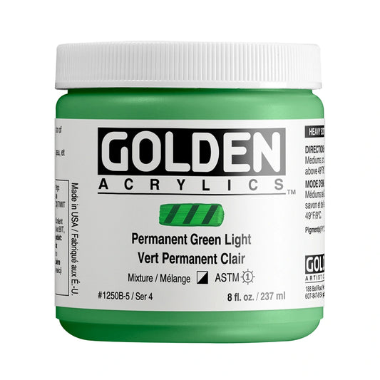 Golden Heavy Body Acrylic 237ml Permanent Green Light
