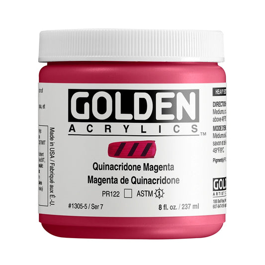 Golden Heavy Body Acrylic 237ml Quinacridone Magenta