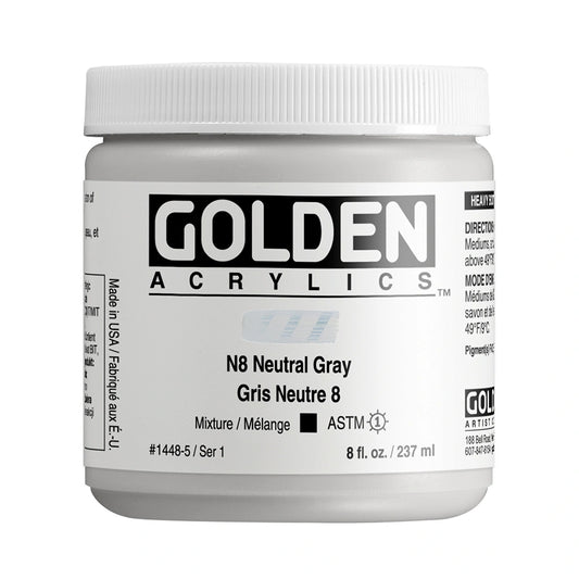 Golden Heavy Body Acrylic 237ml Neutral Gray N8