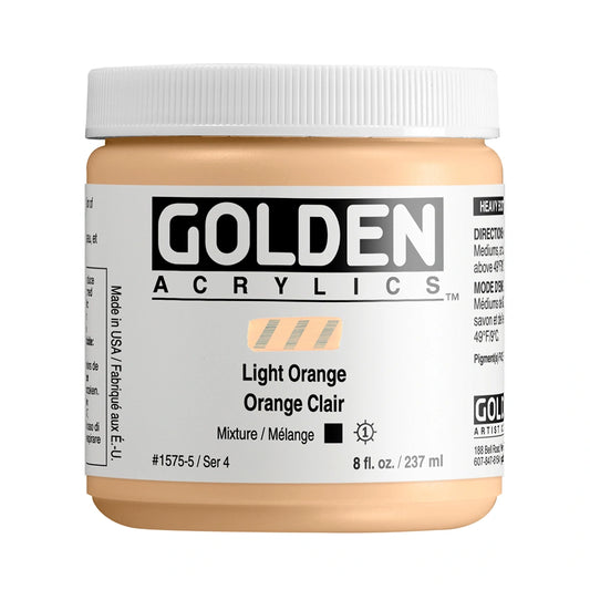 Golden Heavy Body Acrylic 237ml Light Orange