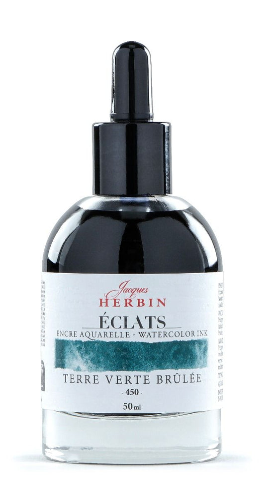 Eclats Watercolour Ink 50ml Terre Verte Brulee / Burnt Green Earth
