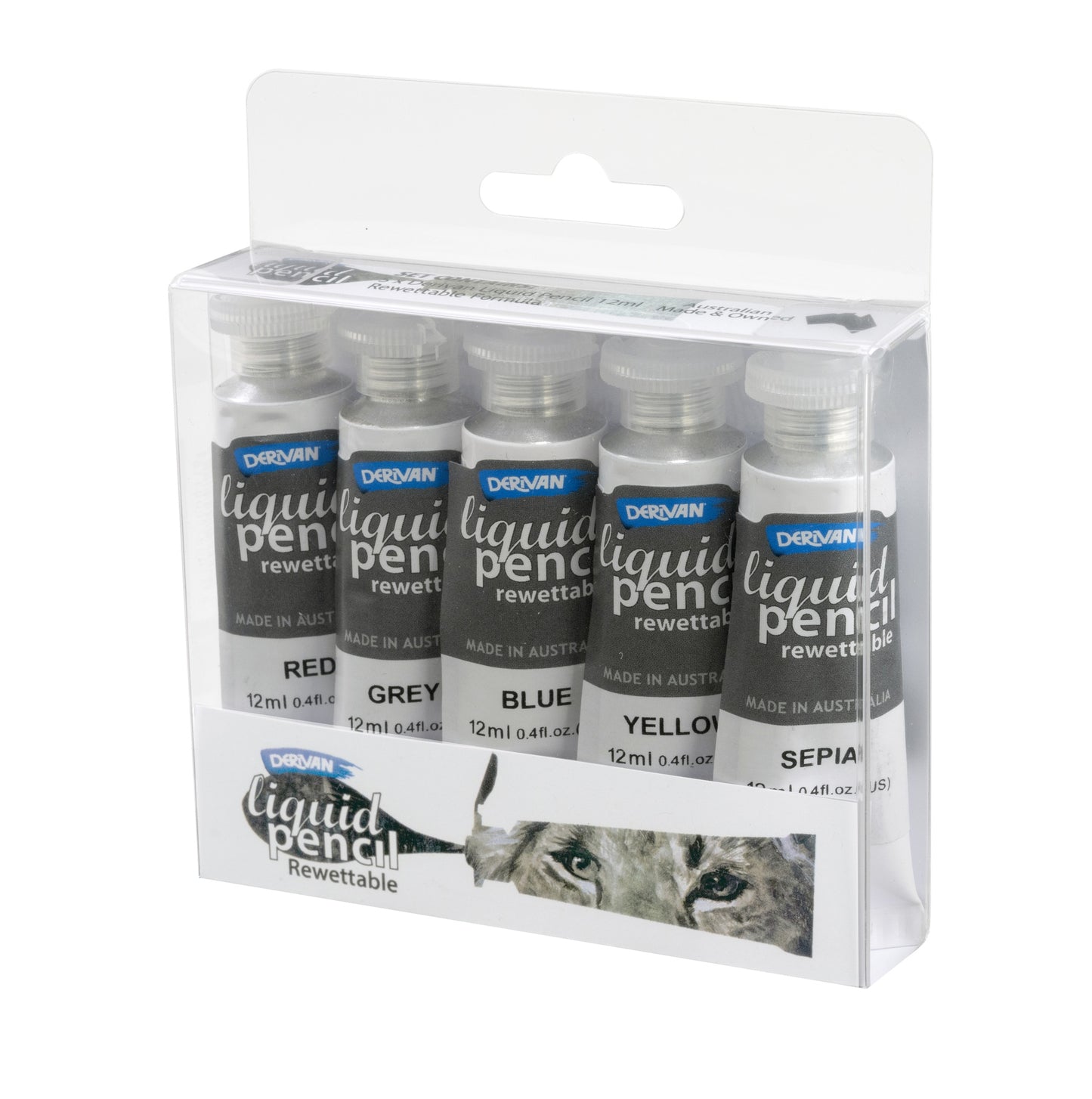 Derivan Liquid Pencil Rewettable 5 x 12ml