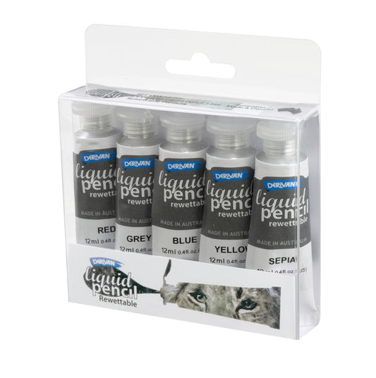 Derivan Liquid Pencil Rewettable 5 x 12ml