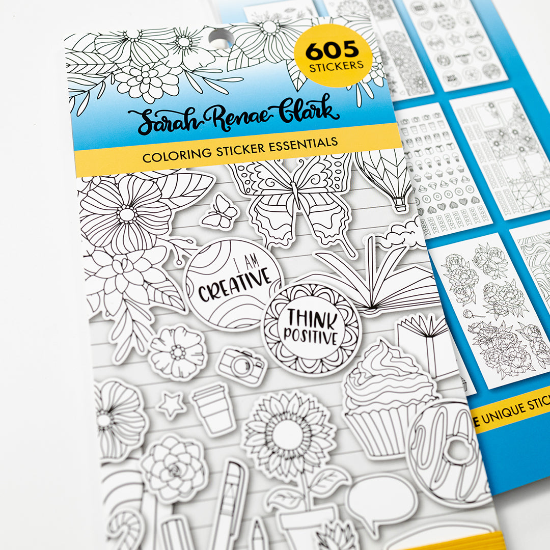 Sarah Renae Clark - Colouring Stickers 'Essentials' Designs (24 sticker sheets)