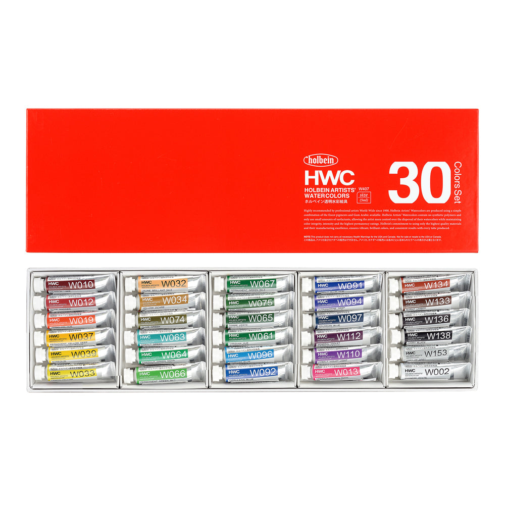 Holbein Watercolour Set of 30 x 5ml Tubes W407