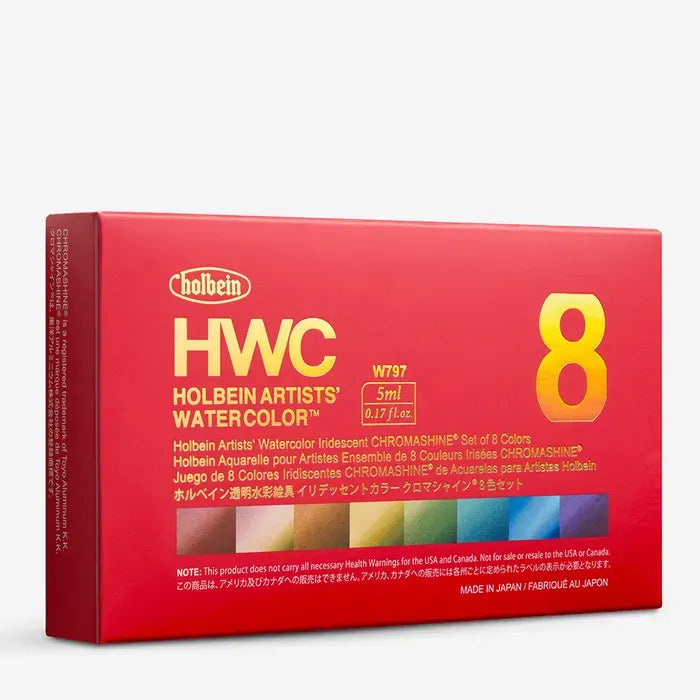 Holbein Watercolour Chroma Shine Set of 8 - 5ml (W797)
