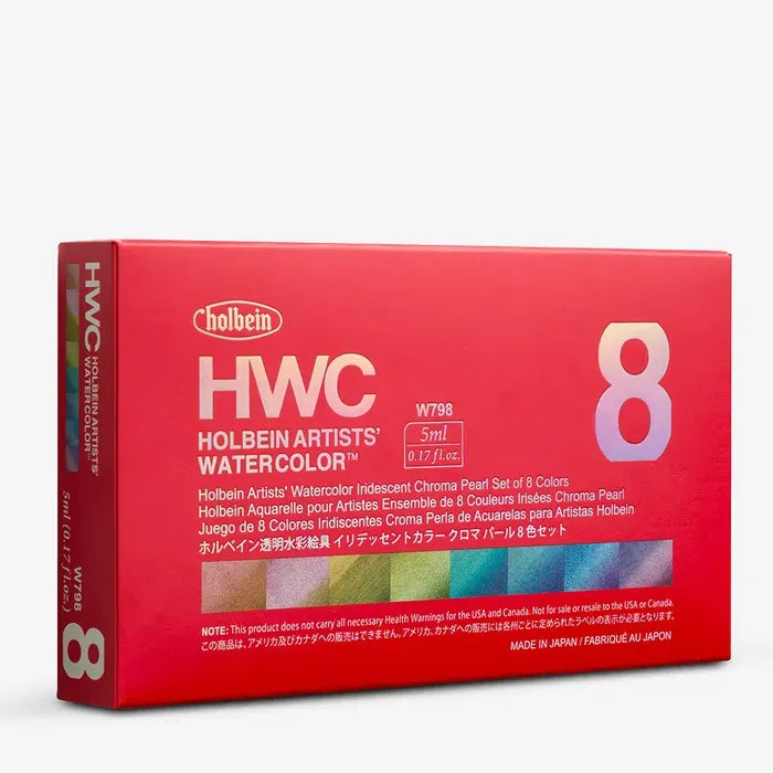 Holbein Watercolour Chroma Pearl Set of 8 - 5ml (W798)