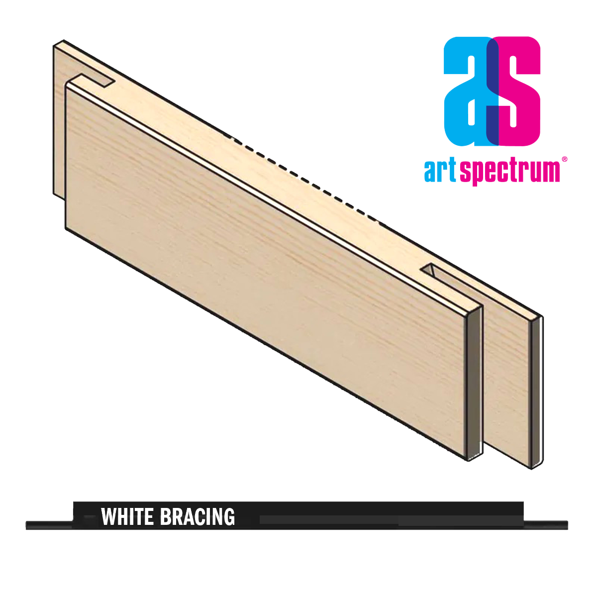 HD White Single Bracing 24" (610mm) Piece