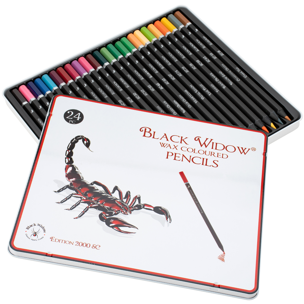 Black Widow Pencils Tin 24 Scorpion