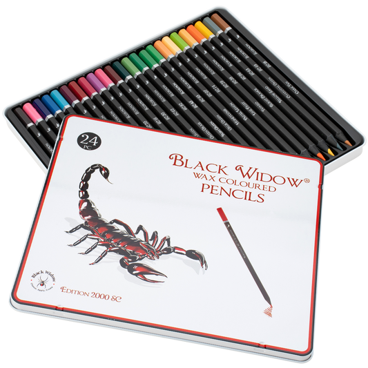 Black Widow Pencils Tin 24 Scorpion