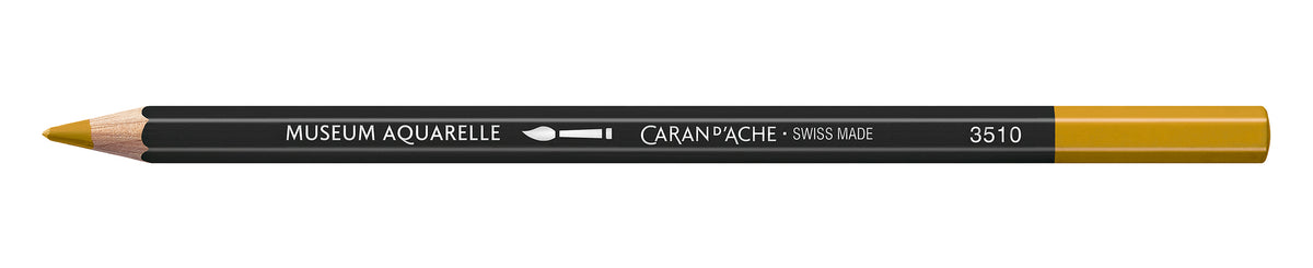 Caran d'Ache Museum Aquarelle Artist Watersoluble Pencil 034 Yellow Ochre