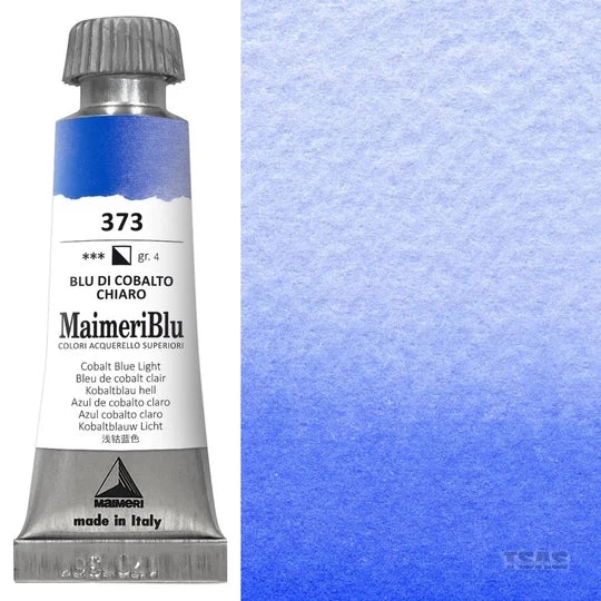 Maimeri Blu Watercolour 12ml Series 4 Cobalt Blue Light 373