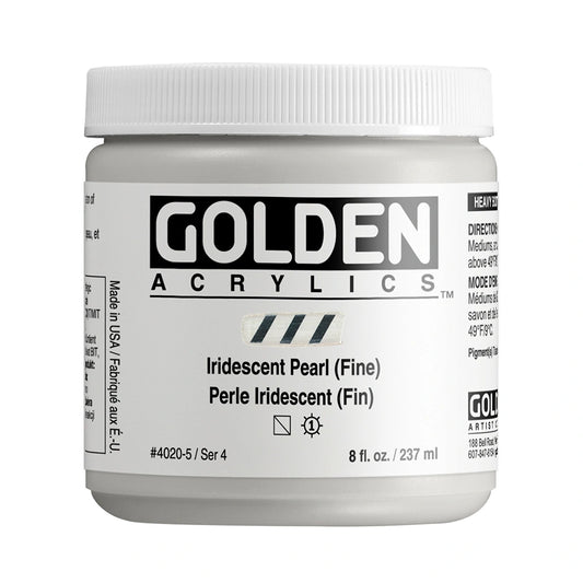Golden Heavy Body Acrylic 237ml Iridescent Pearl (fine)
