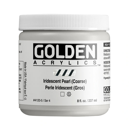 Golden Heavy Body Acrylic 237ml Iridescent Pearl (coarse)