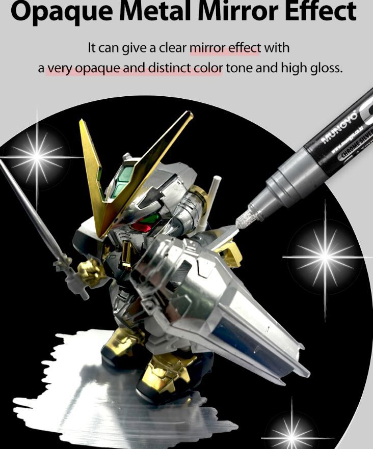 Mungyo Chrome Mirror Effect 4.5mm Set of 3