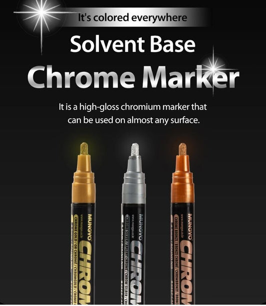 Mungyo Chrome Mirror Effect 4.5mm Set of 3