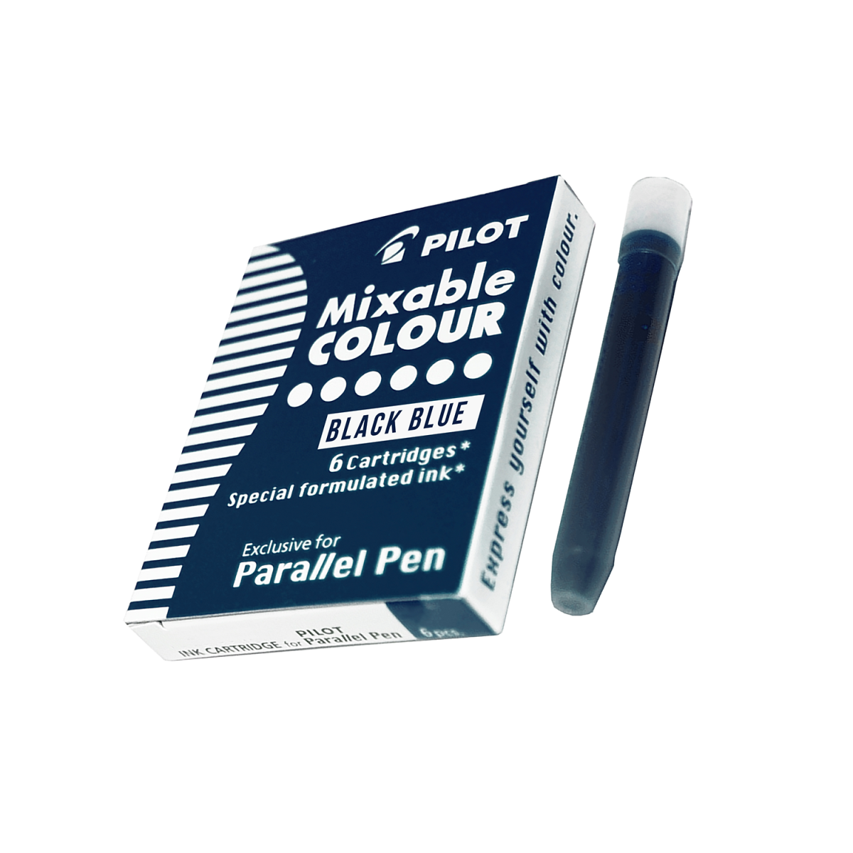 Pilot Parallel Pen Cartridge Pkt 6 Blue Black SALE