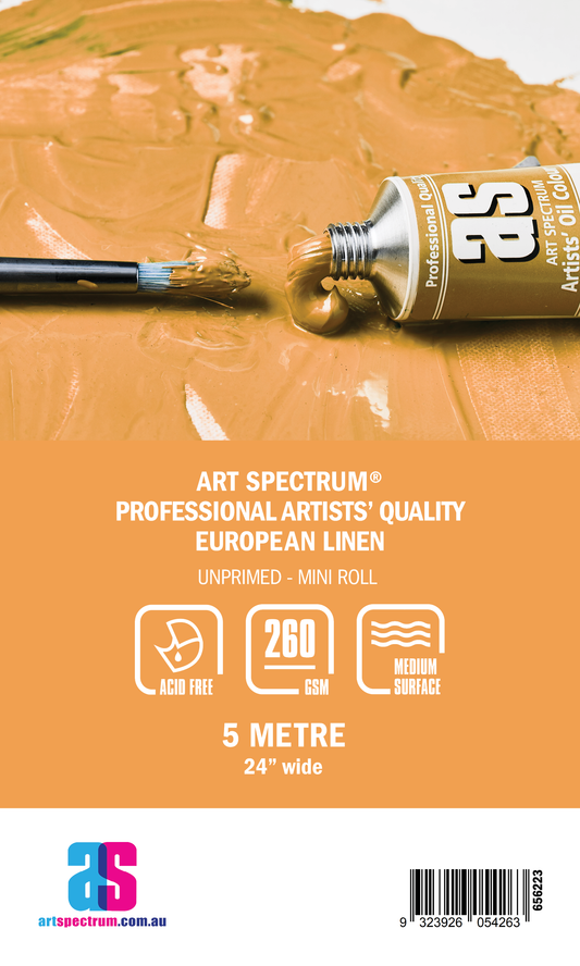 As Unprimed Linen Mini Rolll Med 24x5m