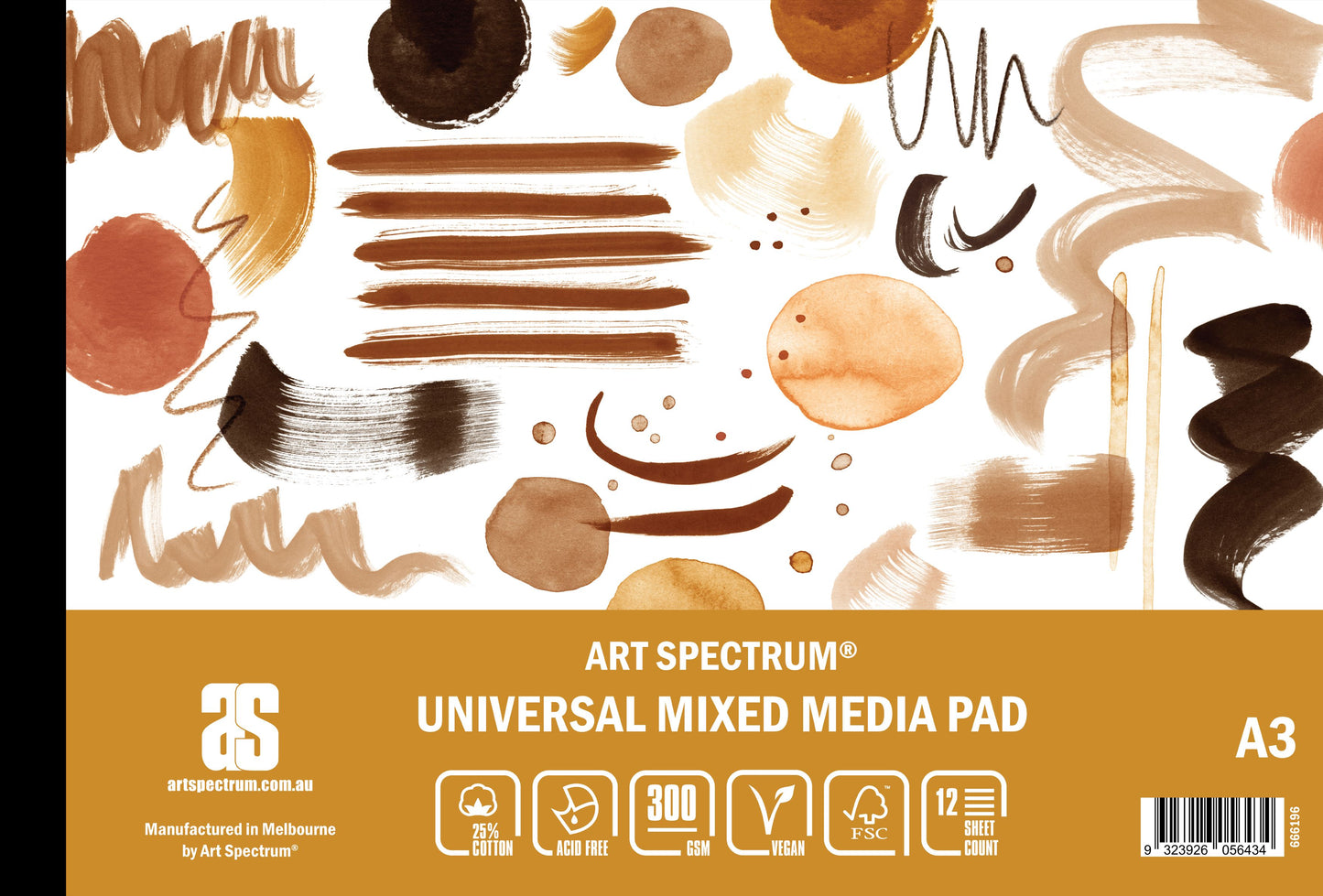 Art Spectrum Universal Mixed Media Pad 300gsm A3 12 Sheets