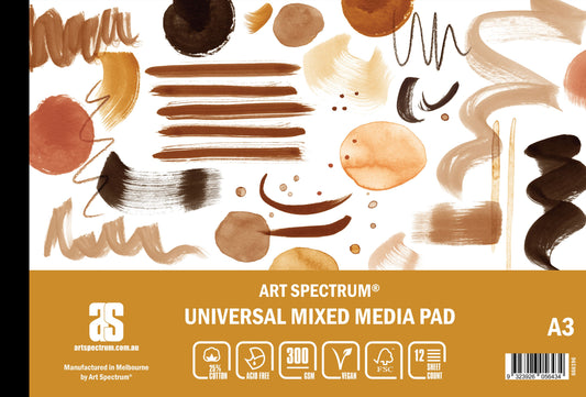 Art Spectrum Universal Mixed Media Pad 300gsm A3 12 Sheets