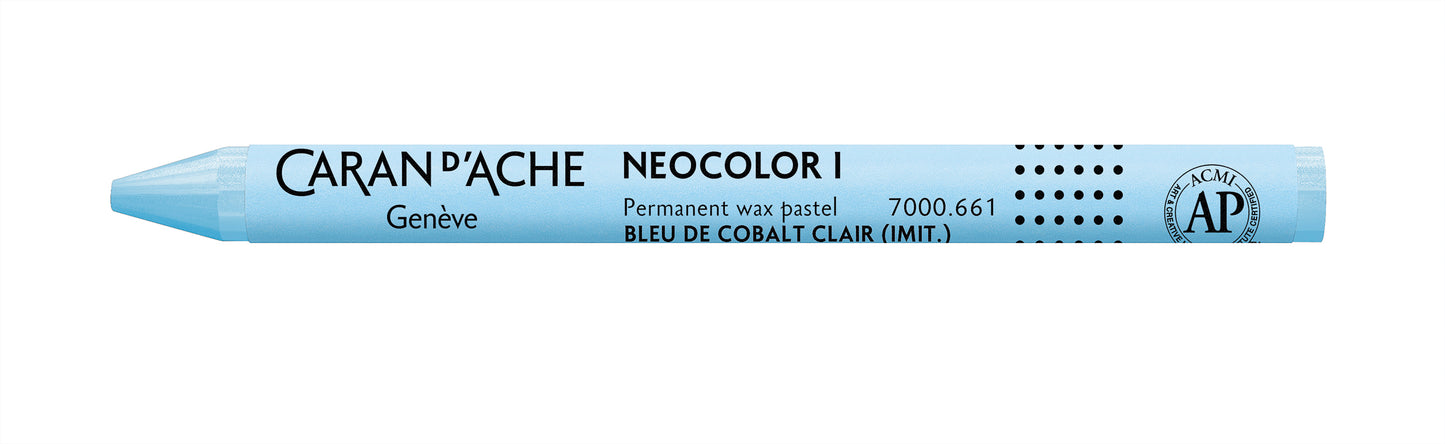 Caran d'Ache Neocolor I Wax Oil Pastel 661 Light Cobalt Blue