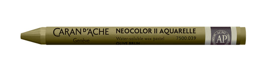 Caran d'Ache Neocolor II Water-Soluble Wax Pastel 039 Olive Brown