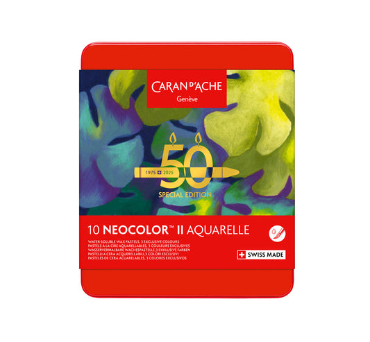 Caran d'Ache Neocolor II Water-Soluble Wax Pastel Special Edition Tin 10 Lush