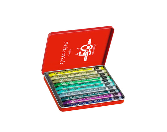 Caran d'Ache Neocolor II Water-Soluble Wax Pastel Special Edition Tin 10 Lush
