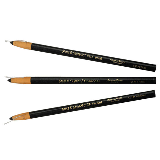 General's Peel & Sketch Charcoal Pencil Hard - #5631t