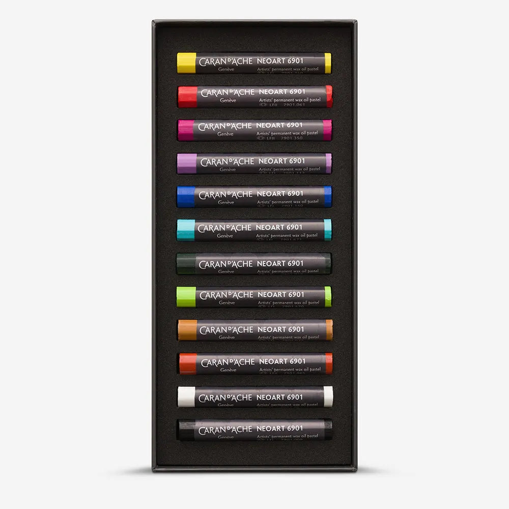 Caran d'Ache 6901 Neoart Wax Oil Pastel Set 12