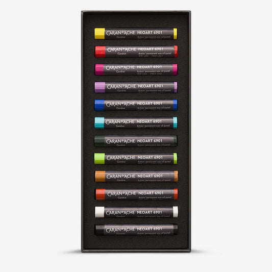 Caran d'Ache 6901 Neoart Wax Oil Pastel Set 12