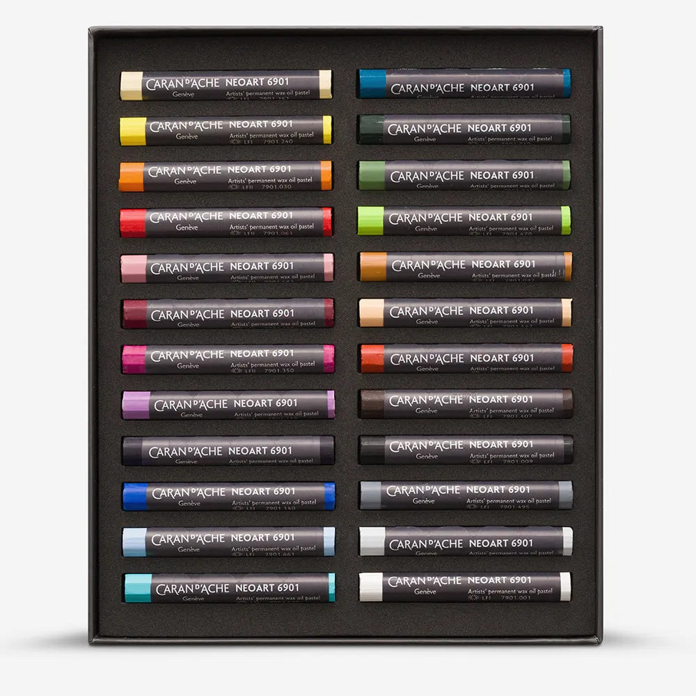 Caran d'Ache 6901 Neoart Wax Oil Pastel Set 24