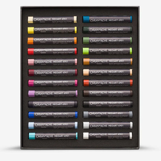 Caran d'Ache 6901 Neoart Wax Oil Pastel Set 24