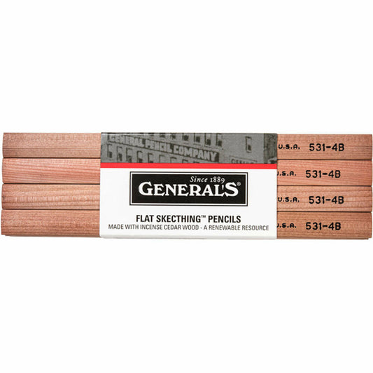 Generals Flat Sketching Pencil 4B - #531